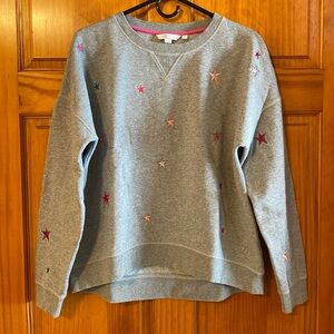 Boden fun embroidered stars sweatshirt